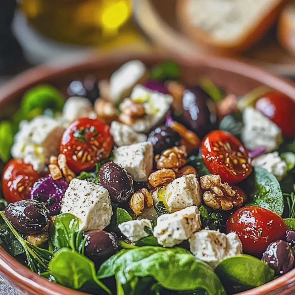 Spinatsalat mit Feta im Greek Style – Schritt 1