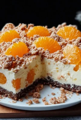 Streuselquarkkuchen mit Mandarinen