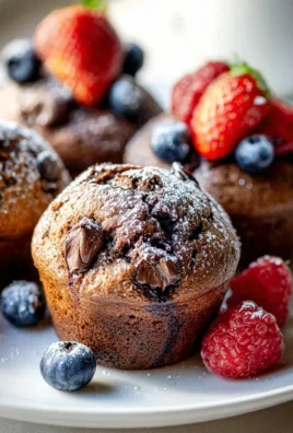 Süße Muffin Variation mit Schokolade und alkoholfreien Beeren
