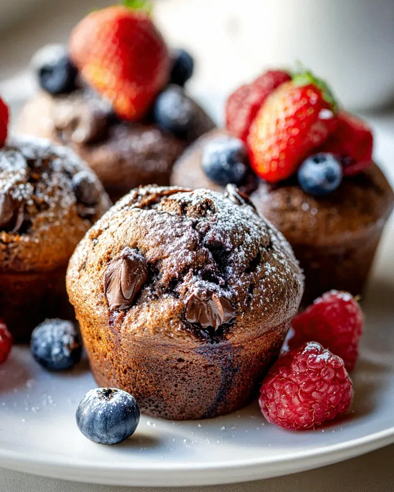 Süße Muffin Variation mit Schokolade und alkoholfreien Beeren – Schritt 1