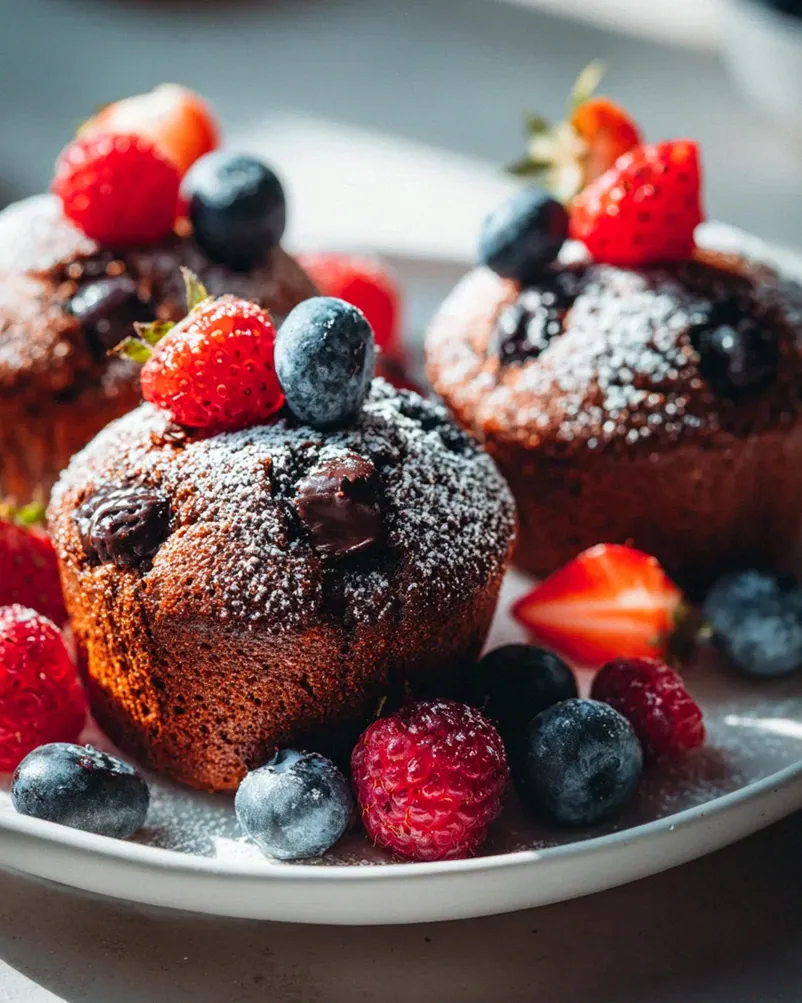 Süße Muffin Variation mit Schokolade und alkoholfreien Beeren – Schritt 2