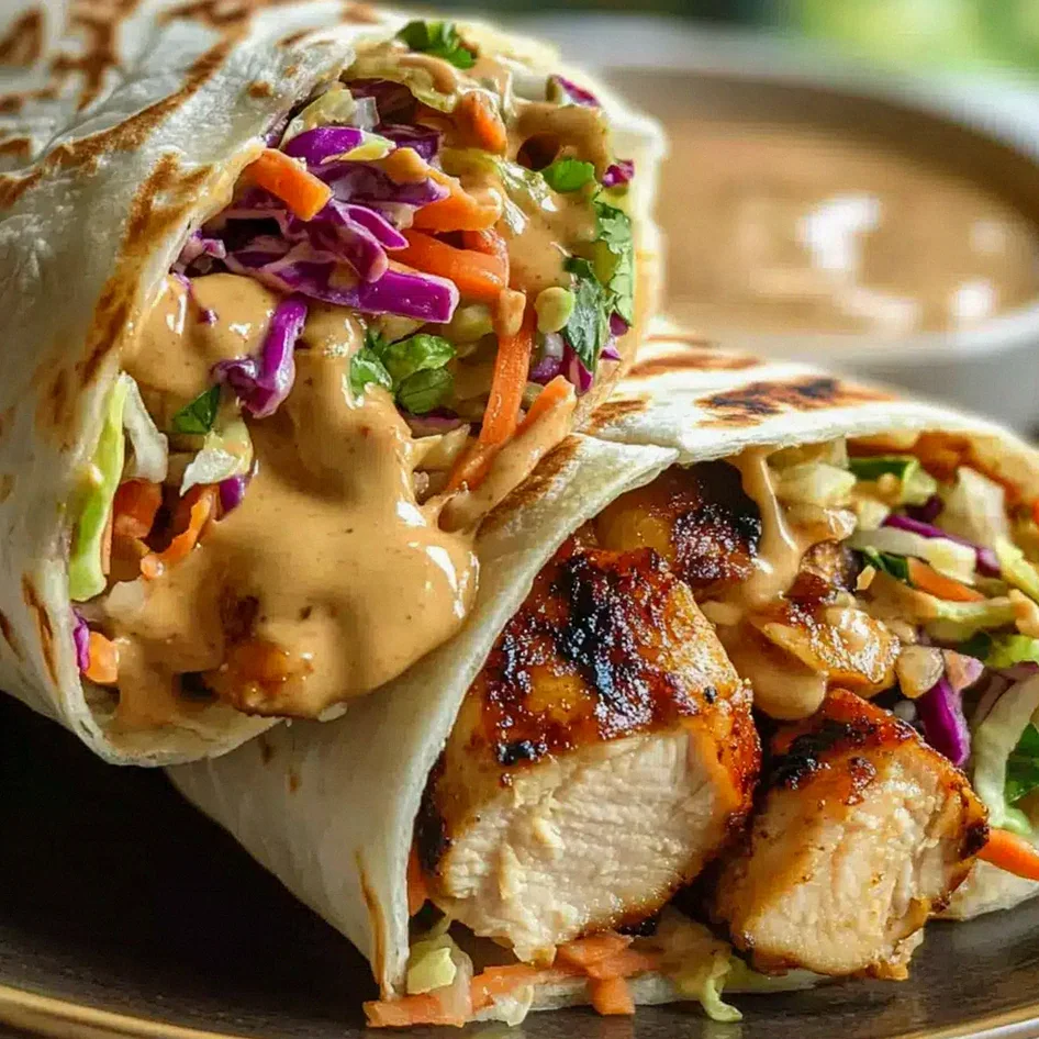 Thai Hähnchen Wrap mit knusprigem Slaw genießen – Schritt 1
