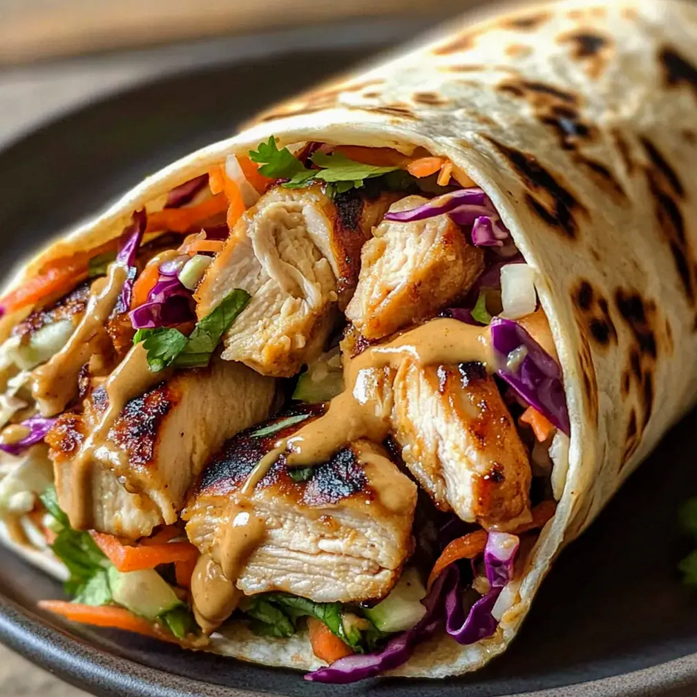 Thai Hähnchen Wrap mit knusprigem Slaw genießen – Schritt 2