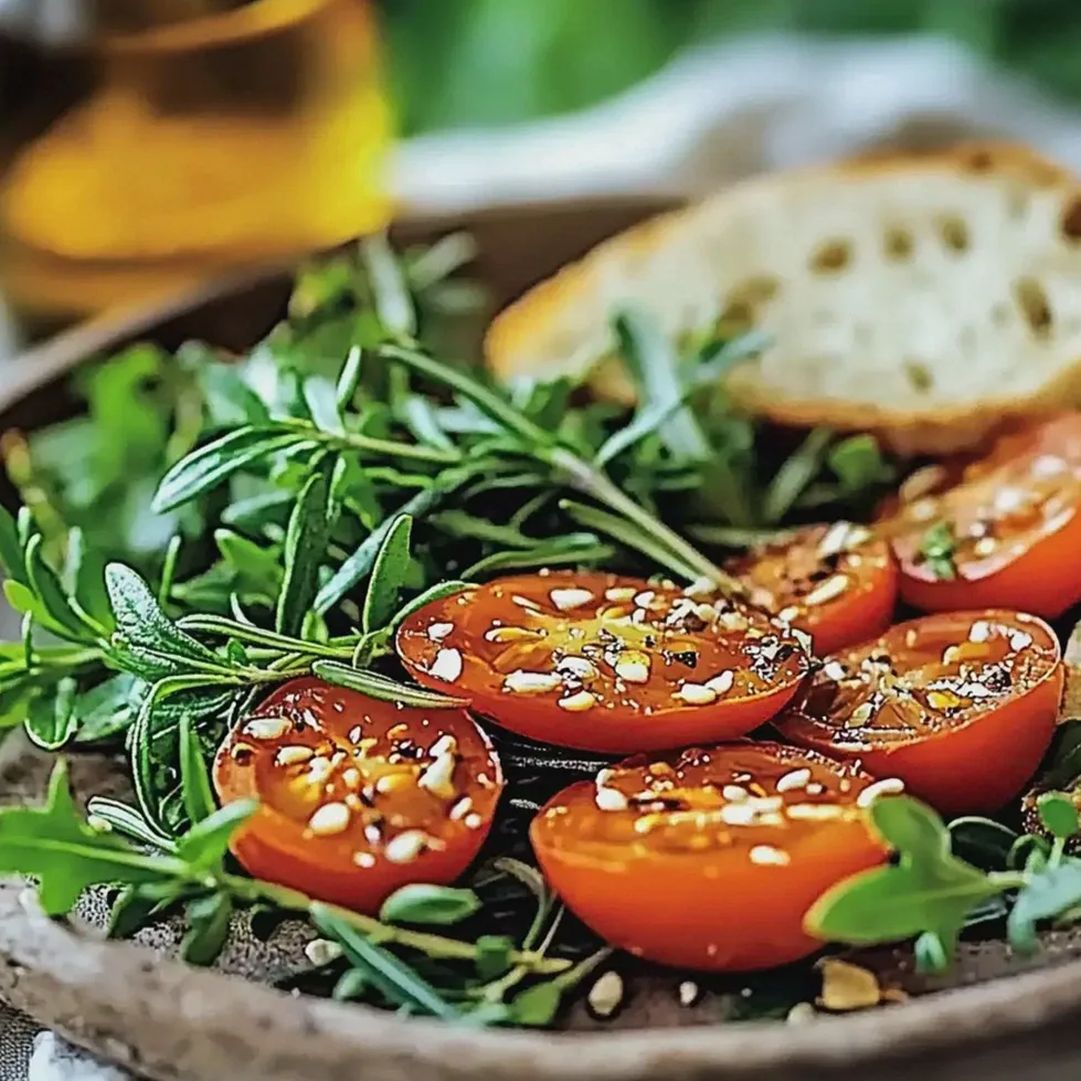 Tomaten Rucola Salat mit Pinienkernen zubereiten – Schritt 1