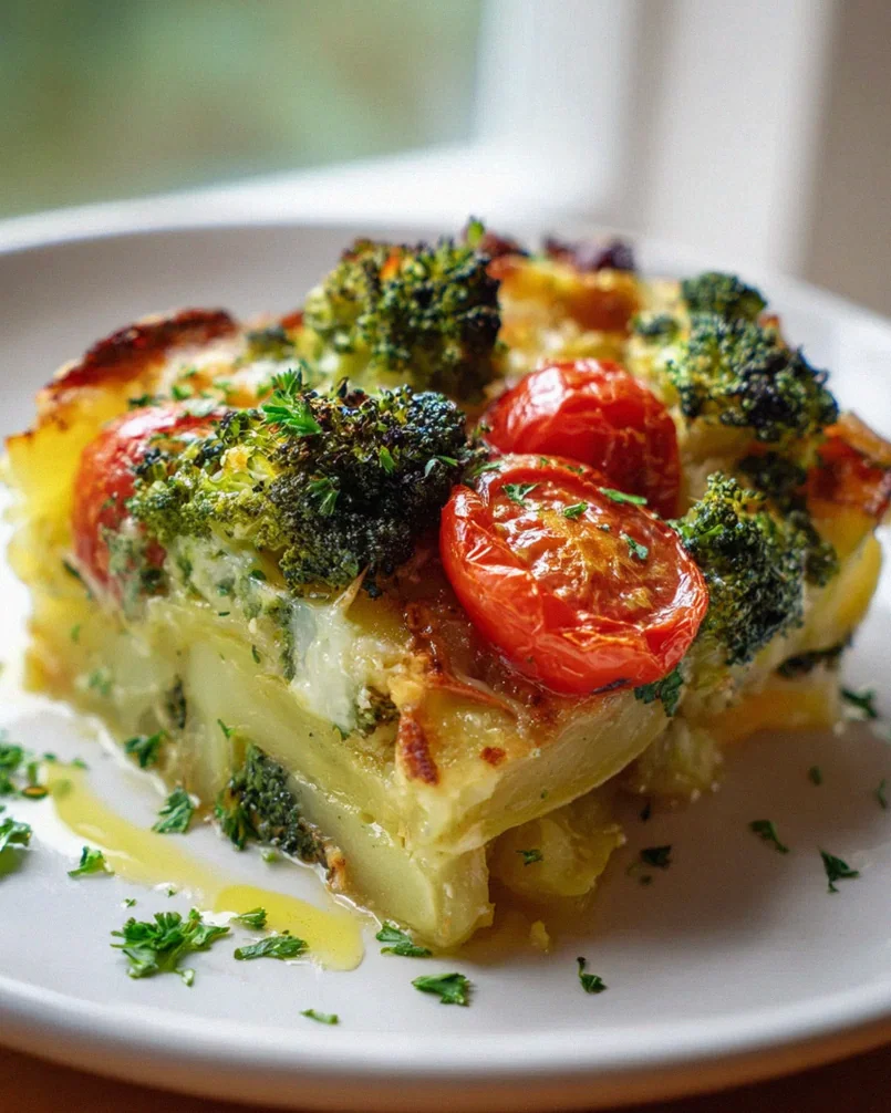 Veganer Kartoffel Auflauf mit Brokkoli und Tomaten genießen! – Schritt 2
