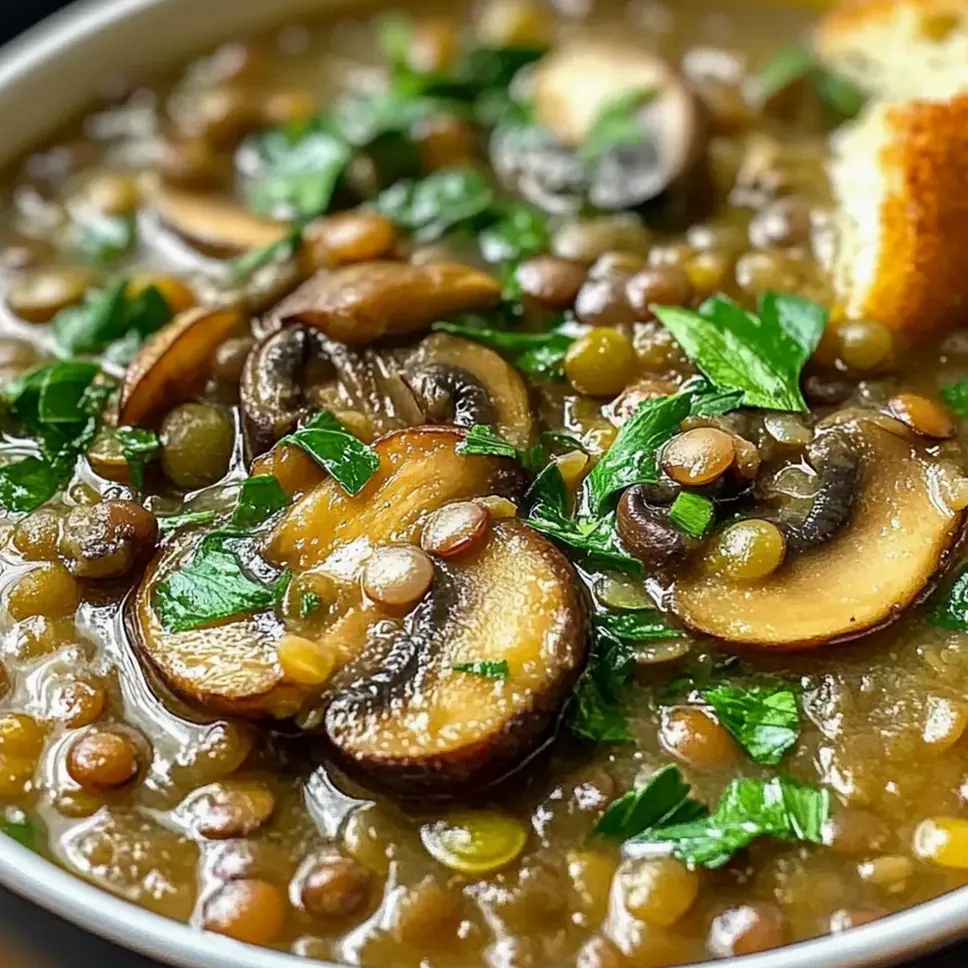 Wärmende Linsen- und Pilzsuppe für gemütliche Abende
