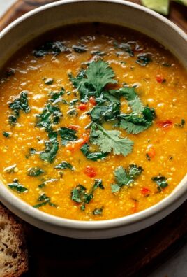 Wärmende Thai Kokos Rote Linsen Suppe: Schnell & Vegan