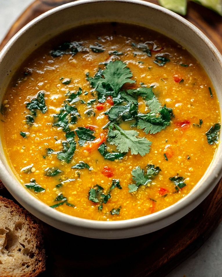Wärmende Thai Kokos Rote Linsen Suppe: Schnell & Vegan