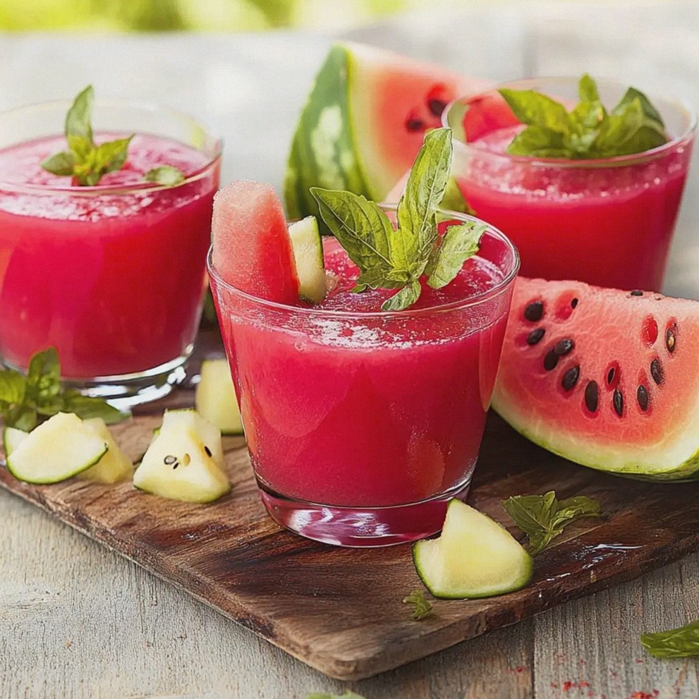 Wassermelonen-Eistee für heiße Tage selbst machen
