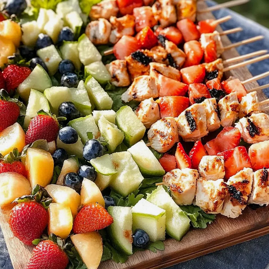 Wassermelonen-Feta-Flaggensalat für den perfekten Sommer – Schritt 2