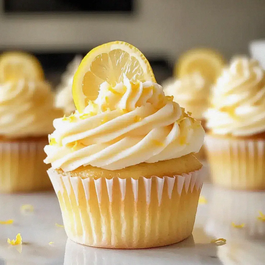 Zitronen-Muffins mit cremiger Buttercreme